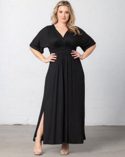 Kiyonna - Vienna Maxi Dress - Black Noir - Plus Size