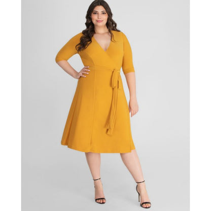 Kiyonna  - Essential Wrap Dress - Tuscan Sun - Plus Size