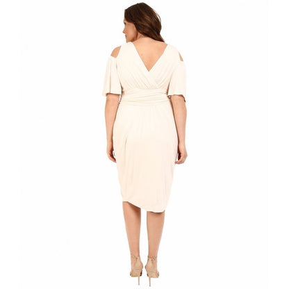 Kiyonna - Women's Tantalizing Twist Dress (Porcelain) - Plus Size