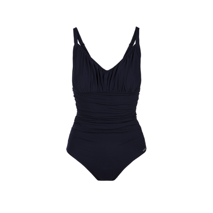 Capriosca Swimwear - Honey Comb Underwire One Piece Swimwear Navy - Plus Size