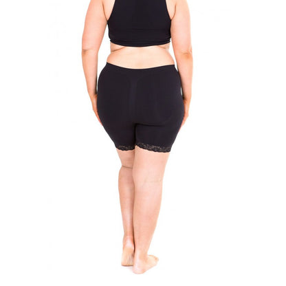 Sonsee - Anti Chafing Shorts Lace Trim (Black) - Plus Size