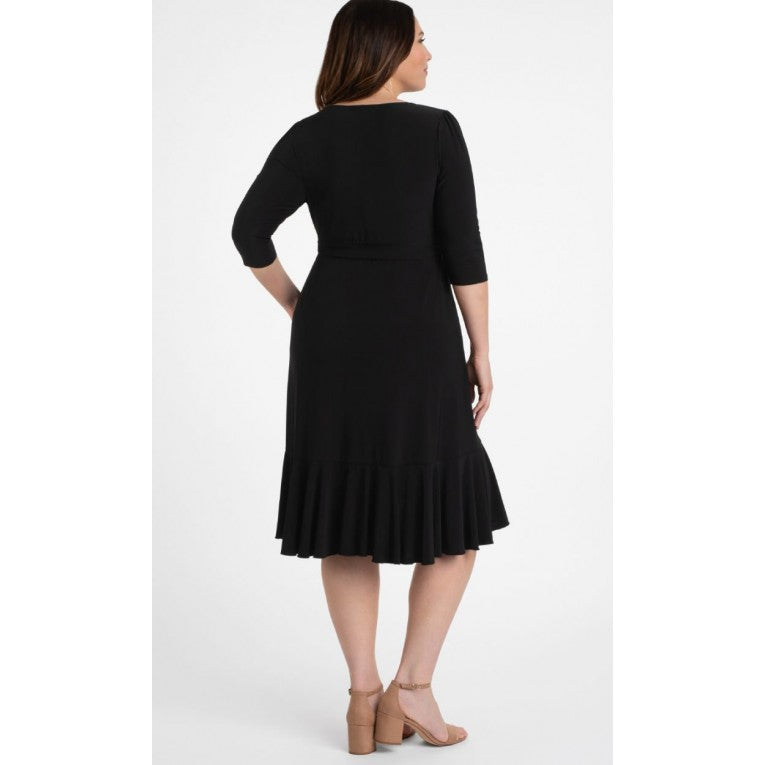 Kiyonna  - Whimsy Wrap Dress - Black Noir - Plus Size