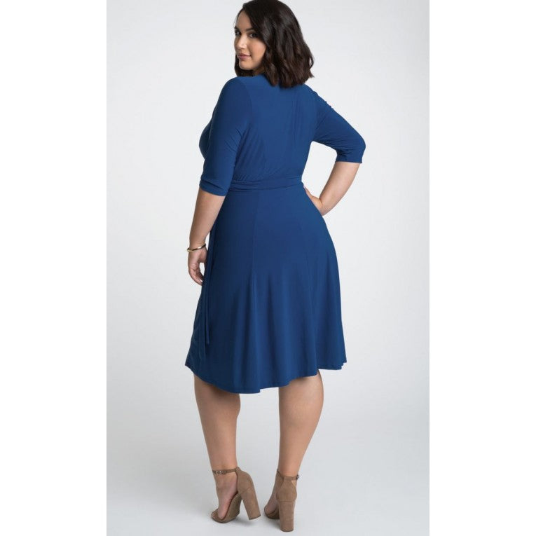 Kiyonna  - Essential Wrap Dress - Royal Blue - Plus Size