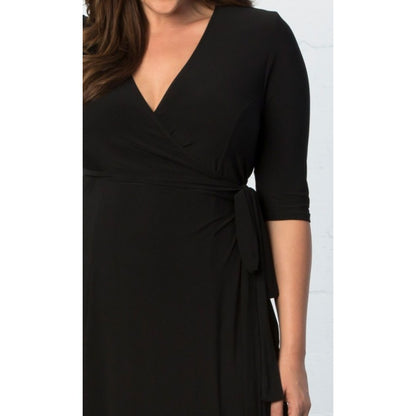 Kiyonna  - Essential Wrap Dress - Black Noir - Plus Size