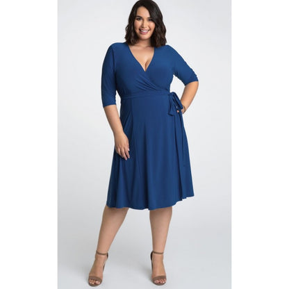 Kiyonna  - Essential Wrap Dress - Royal Blue - Plus Size